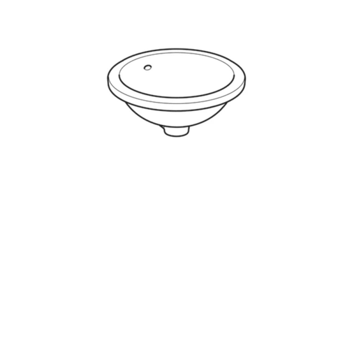 Умивальник вбудований VariForm, 33 см, білий Geberit {500.745.01.2)