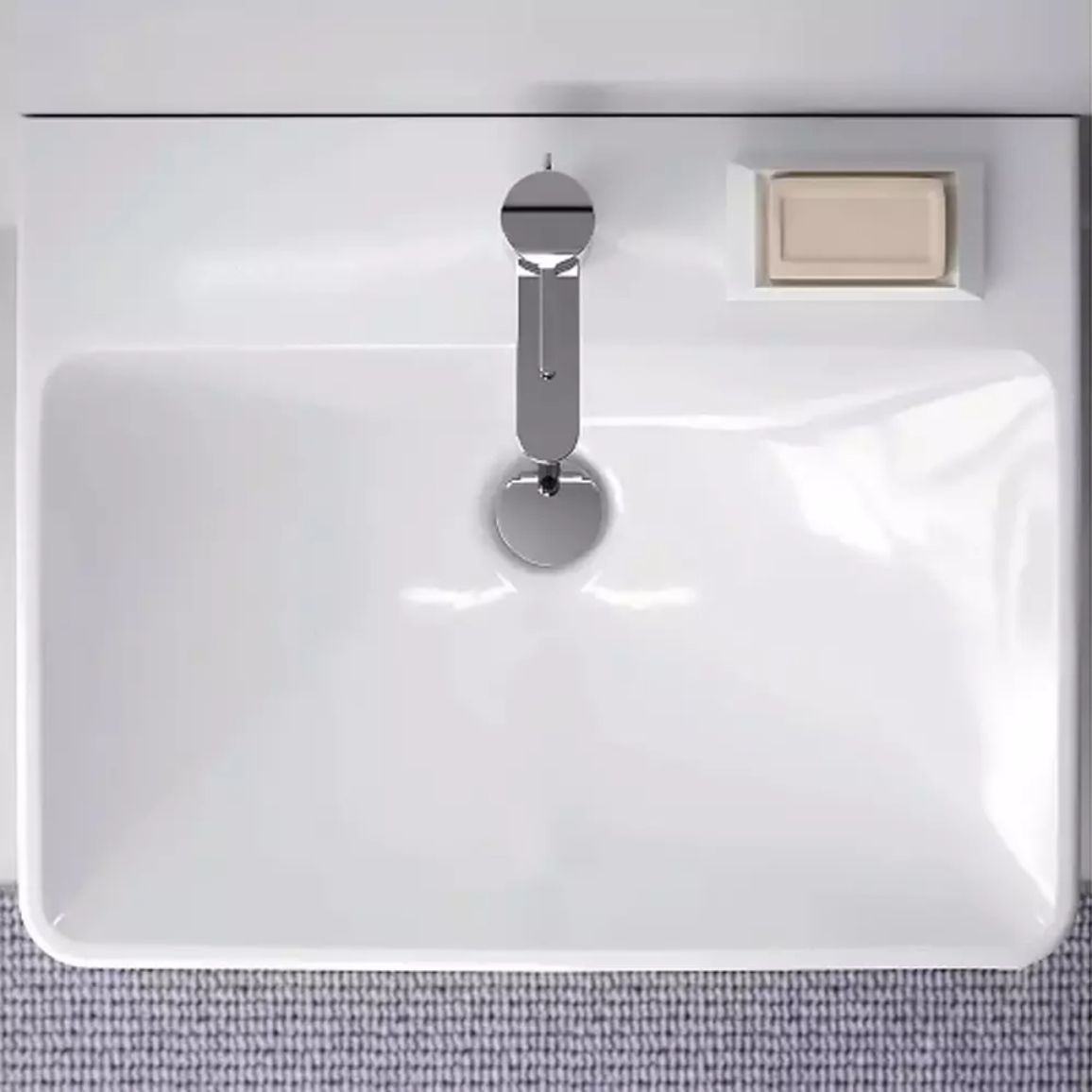 Умивальник підвісний Smyle Square 60х48 см, білий Geberit {500.229.01.1)