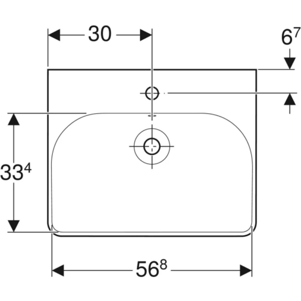 Умивальник підвісний Smyle Square 60х48 см, білий Geberit {500.229.01.1)