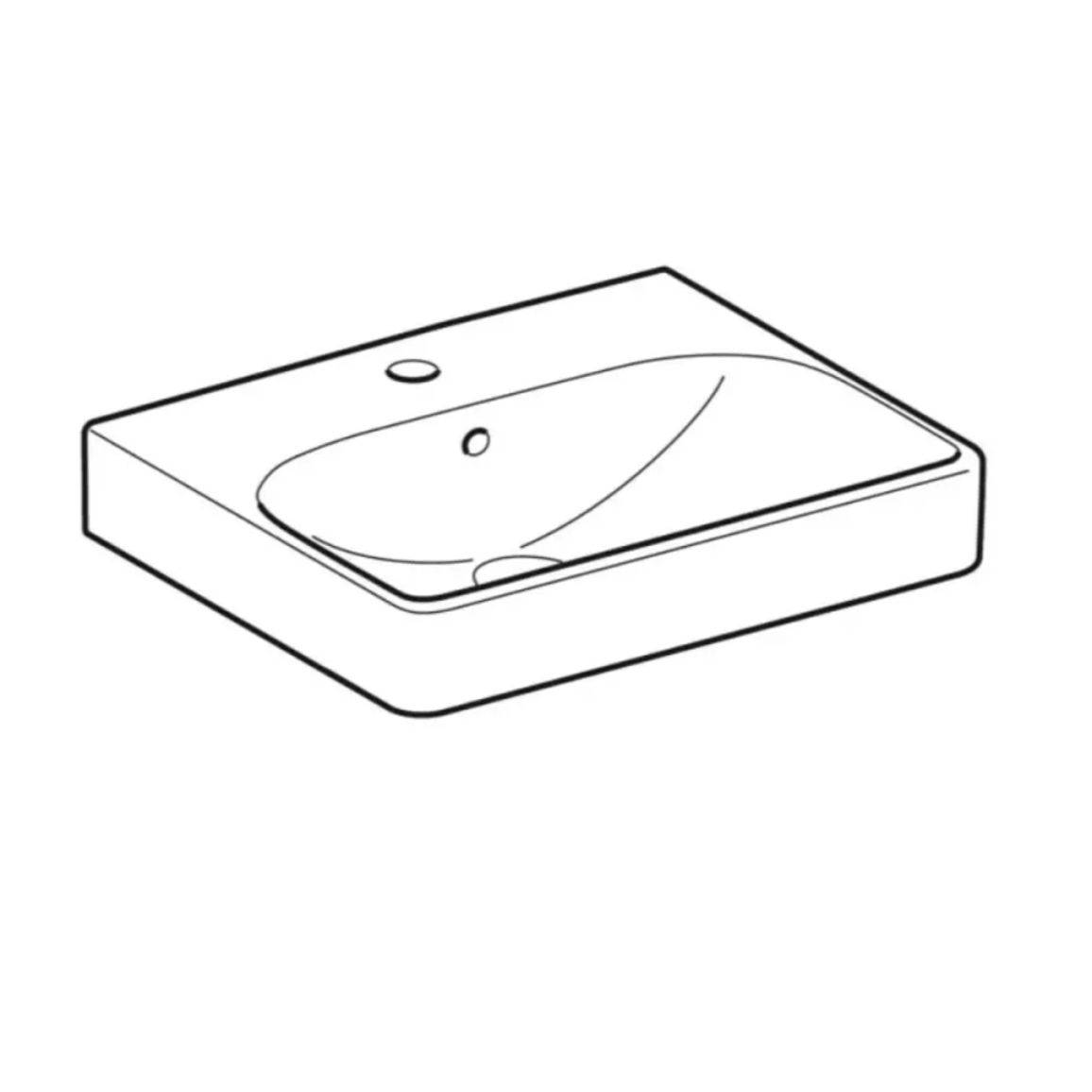 Умывальник подвесной Smyle Square 50х41 см, белый Geberit {500.256.01.1)