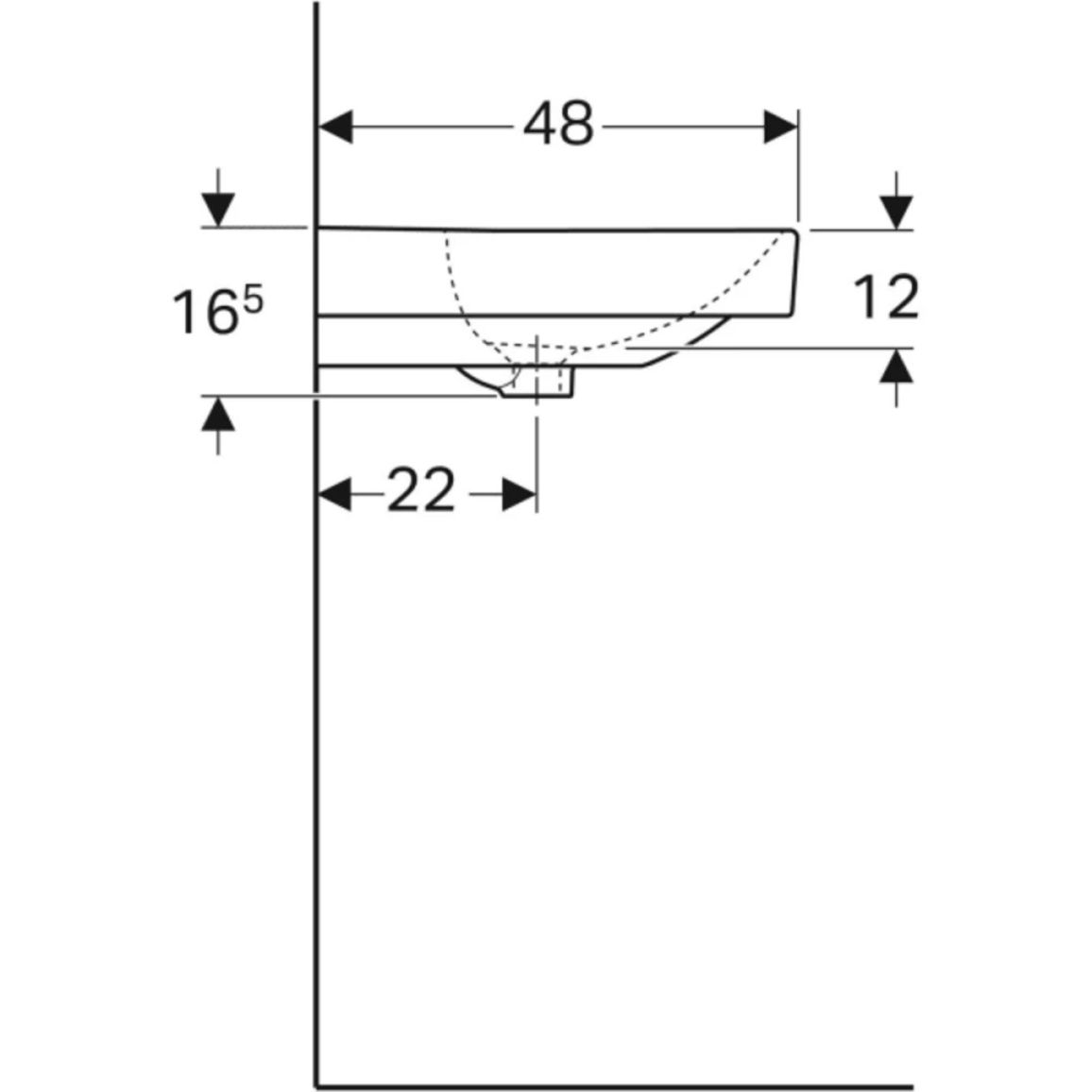 Умывальник подвесной Smyle Square 90х48 см, белый Geberit {500.252.01.1) Умывальник подвесной Smyle Square 90х48 см, белый Geberit {500.252.01.1)