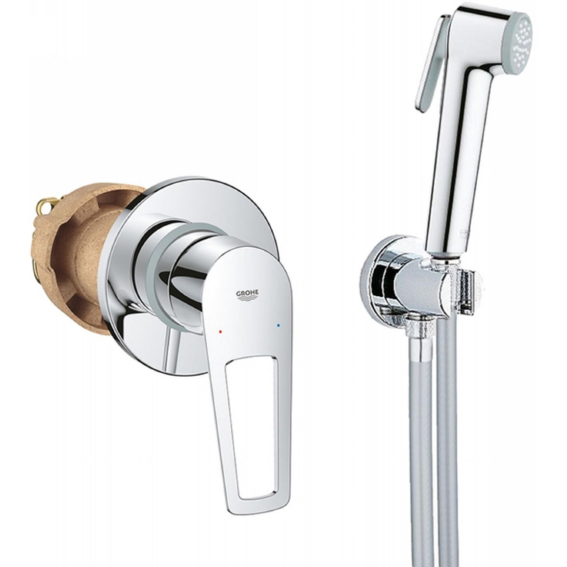 Комплект для гигиенического душа, хром Grohe (UA11104202) Комплект для гигиенического душа, хром Grohe (UA11104202)