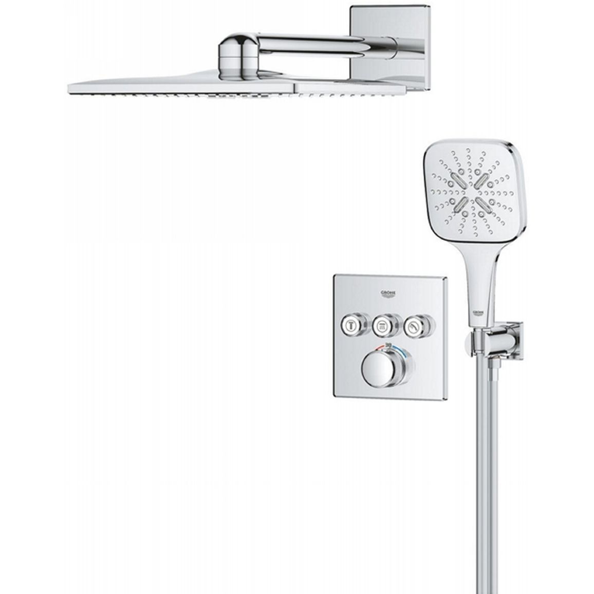 Душевая система Grohtherm SmartControl Cube на 3 выхода с термостатом, хром Grohe (34864000)