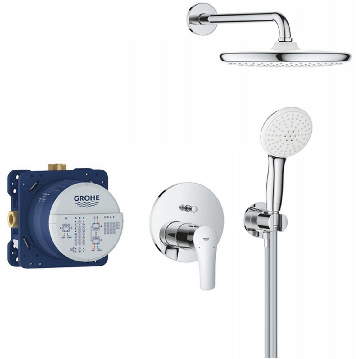 Душевая система скрытого монтажа Eurosmart из Tempesta 250, хром Grohe (25288000) Душевая система скрытого монтажа Eurosmart из Tempesta 250, хром Grohe (25288000)