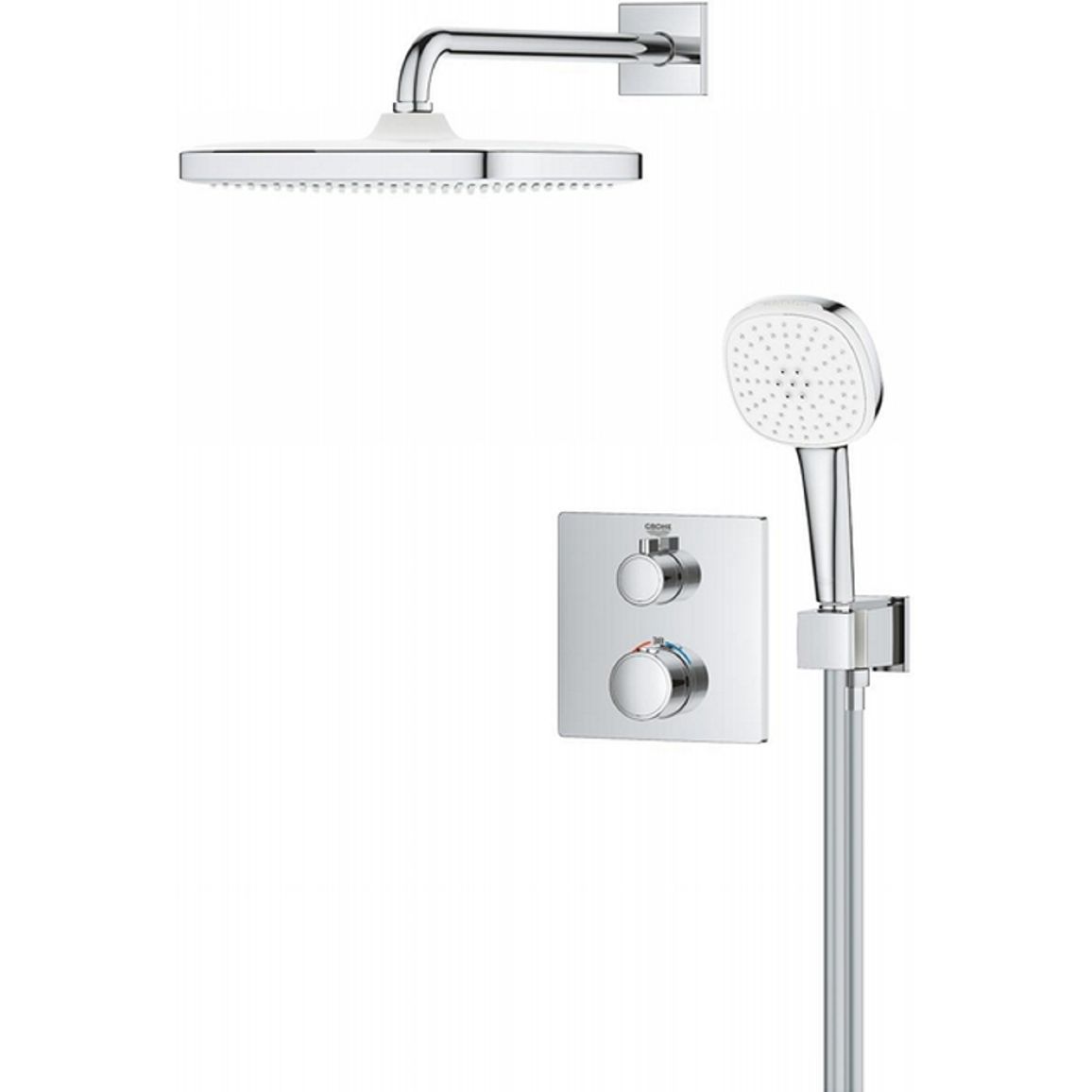 Душевая система скрытого монтажа Grohtherm Cube, хром Grohe (34871000) Душевая система скрытого монтажа Grohtherm Cube, хром Grohe (34871000)