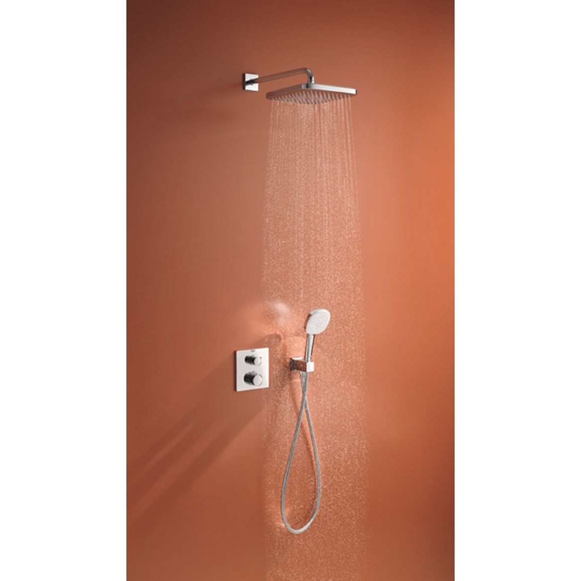 Душевая система скрытого монтажа Grohtherm Cube, хром Grohe (34871000) Душевая система скрытого монтажа Grohtherm Cube, хром Grohe (34871000)