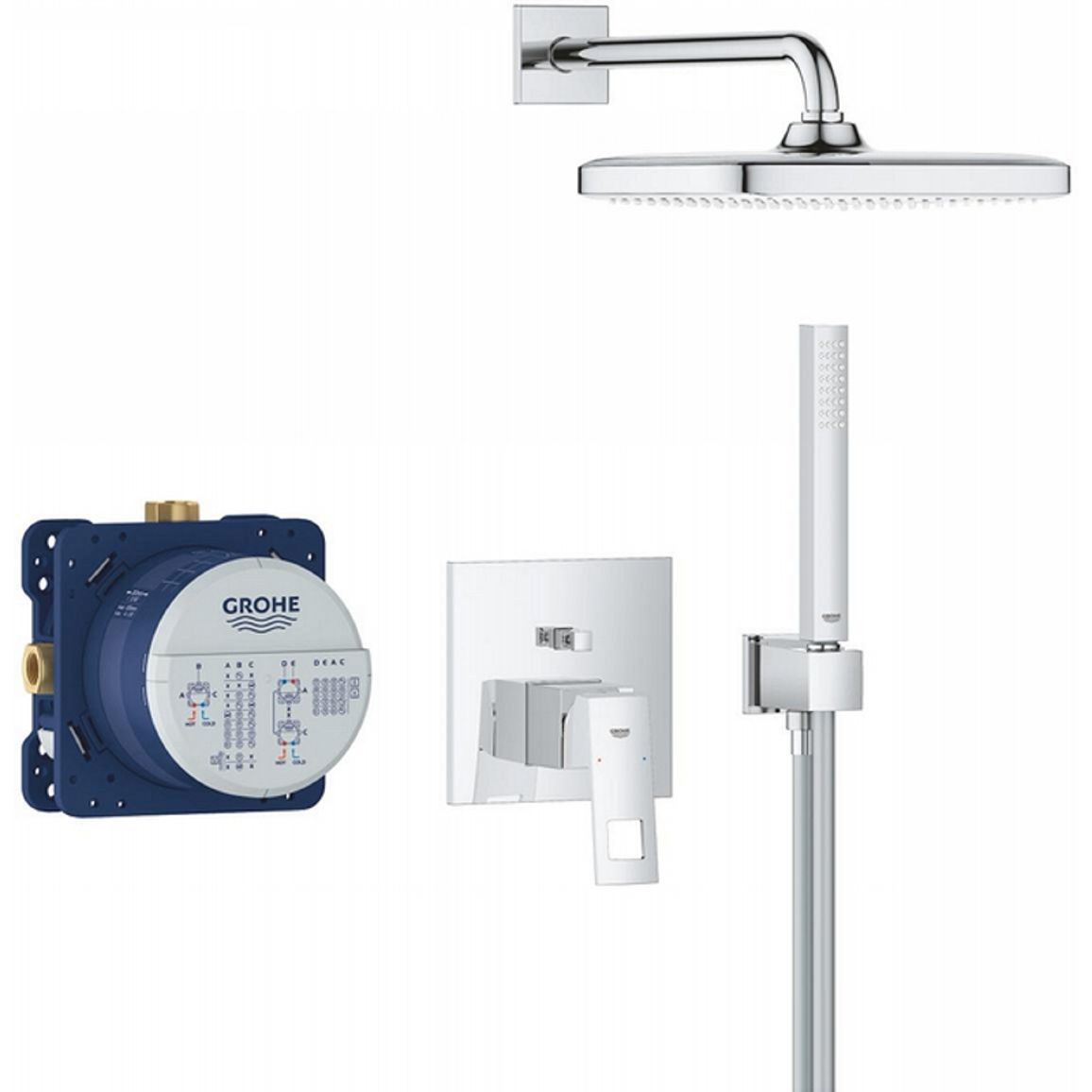 Душевая система скрытого монтажа Eurocube, хром Grohe (25289000) Душевая система скрытого монтажа Eurocube, хром Grohe (25289000)