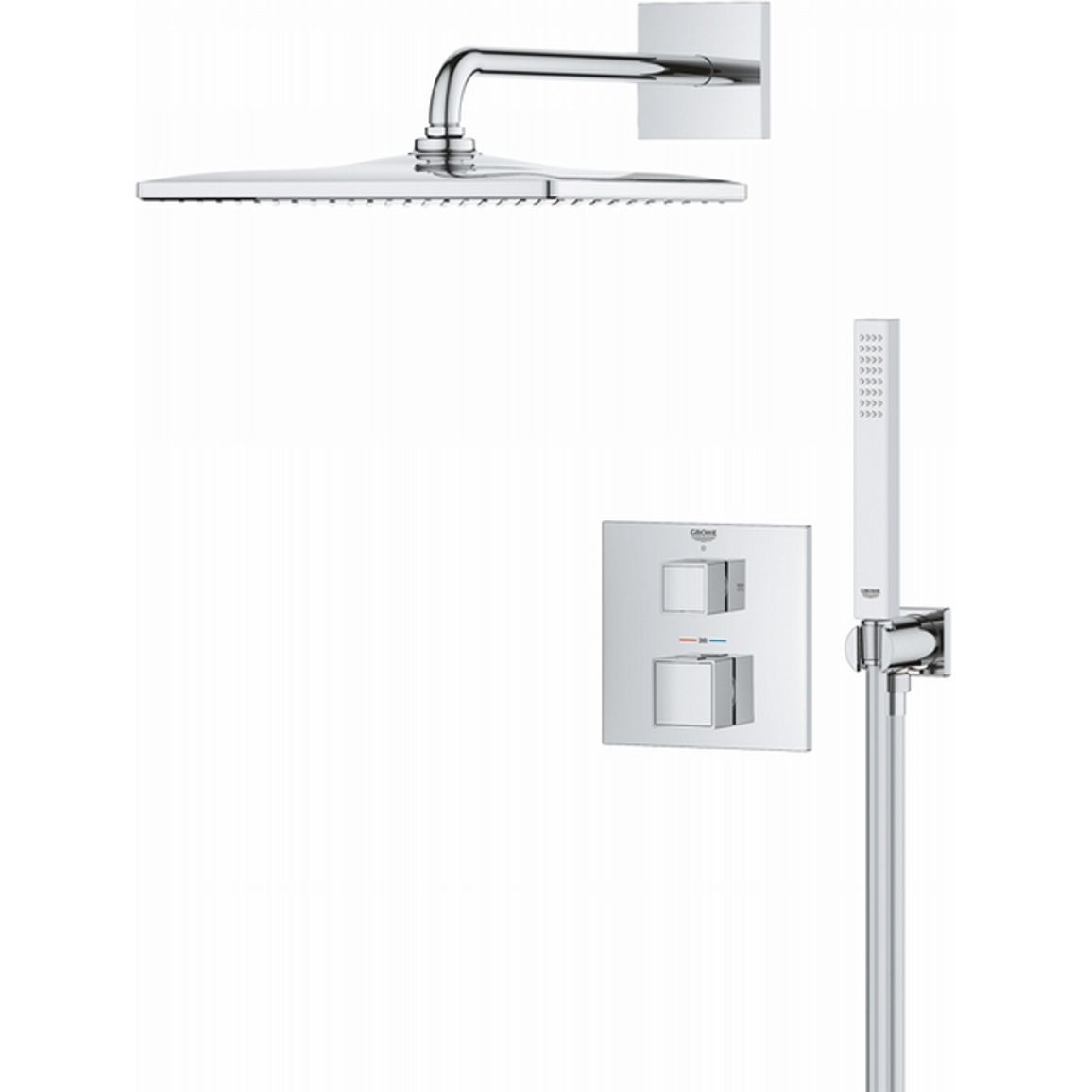 Душевая система скрытого монтажа Grohtherm Cube, хром Grohe (34868000)