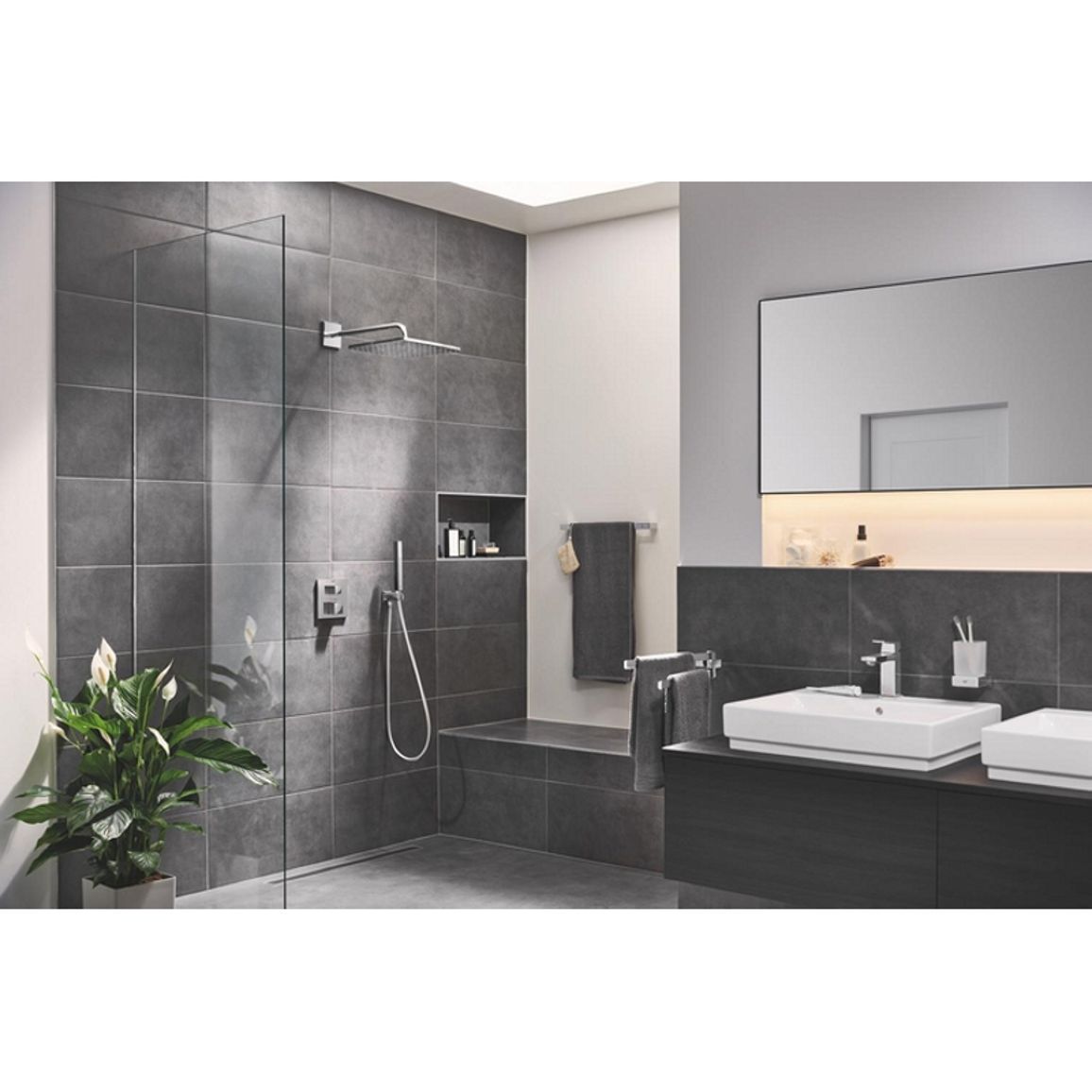 Душевая система скрытого монтажа Grohtherm Cube, хром Grohe (34868000)