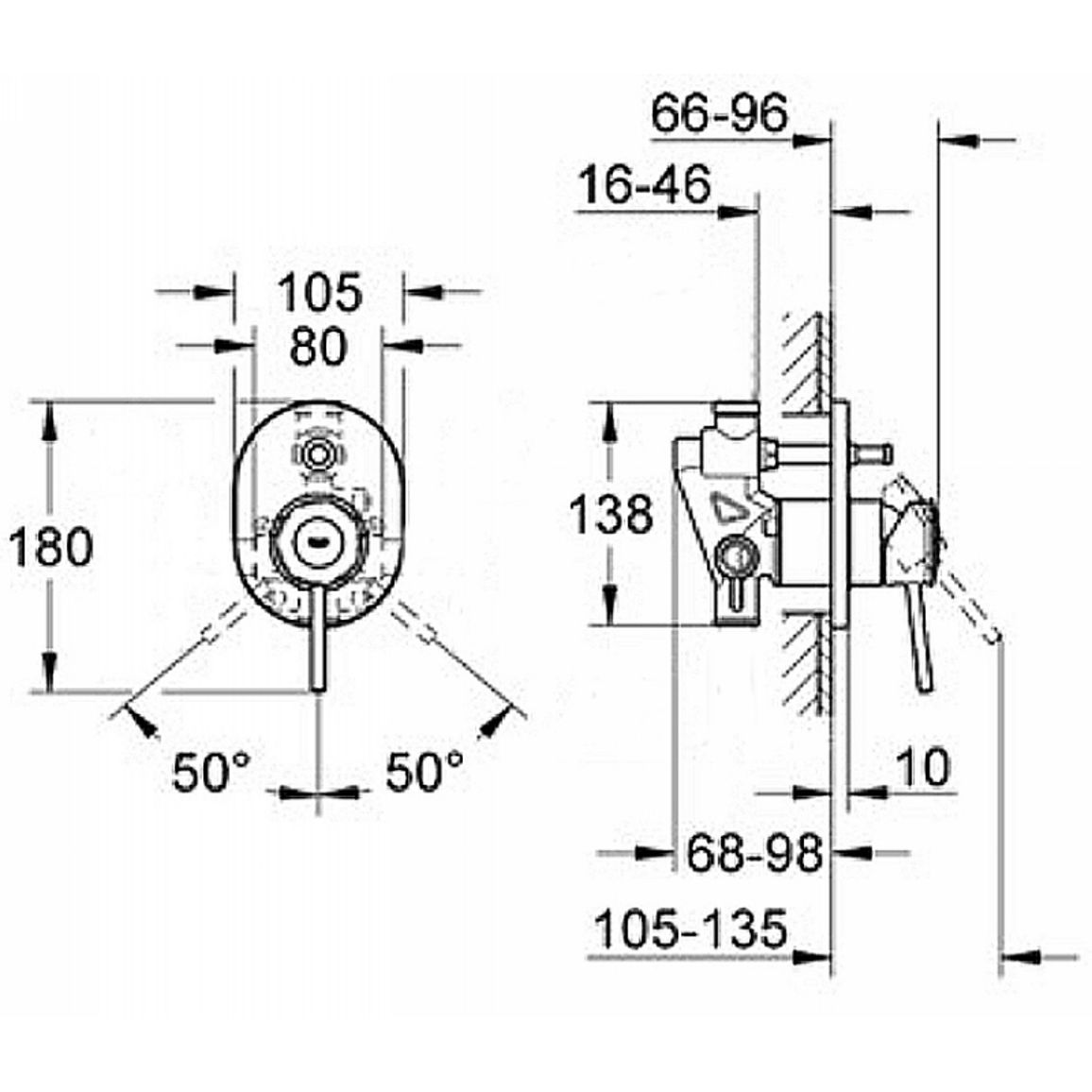Душевая система, хром Grohe (29047000_27541001_28576000_26406003)