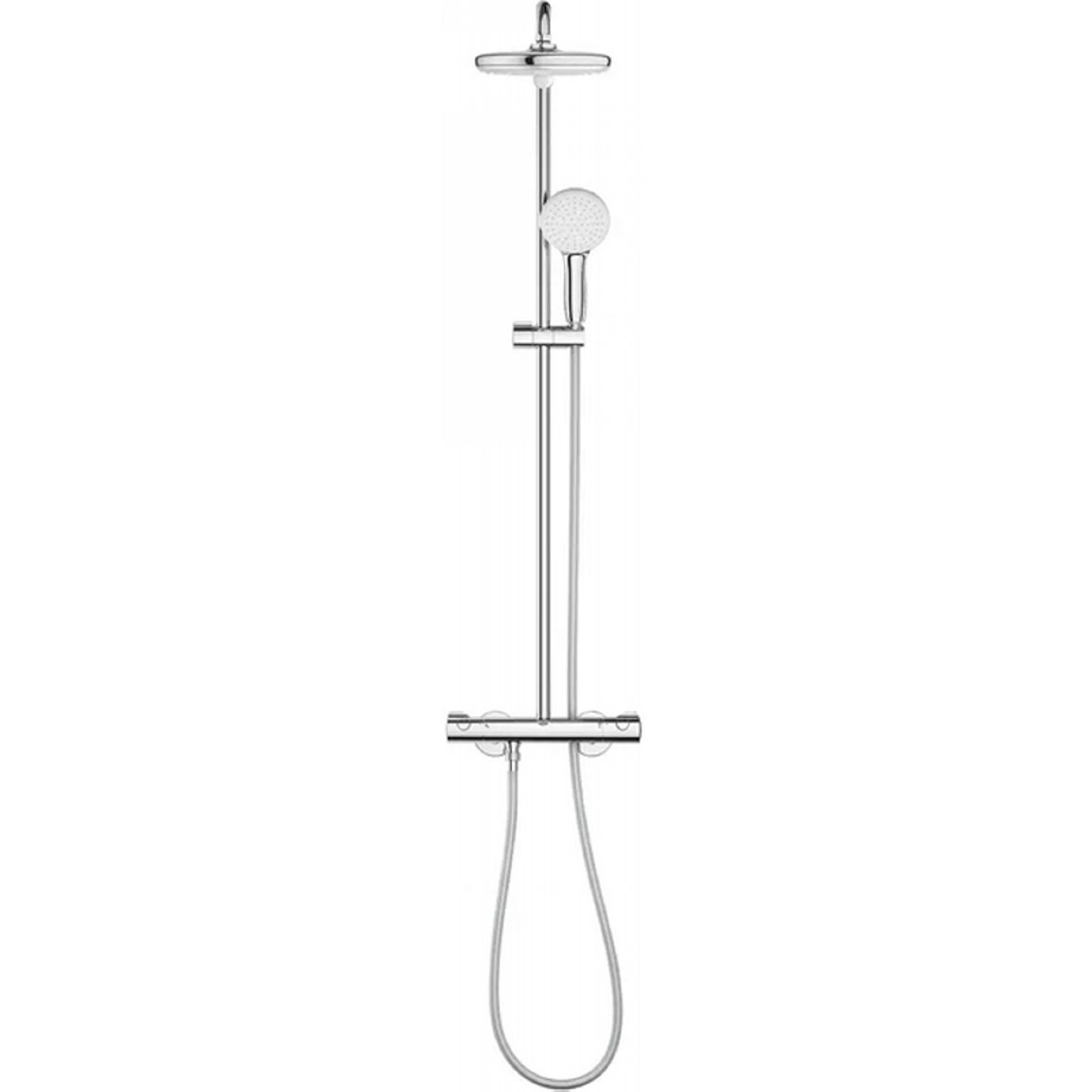 Душевая система Tempesta System 210 с термостатом для настенного монтажа, хром Grohe (26811001)