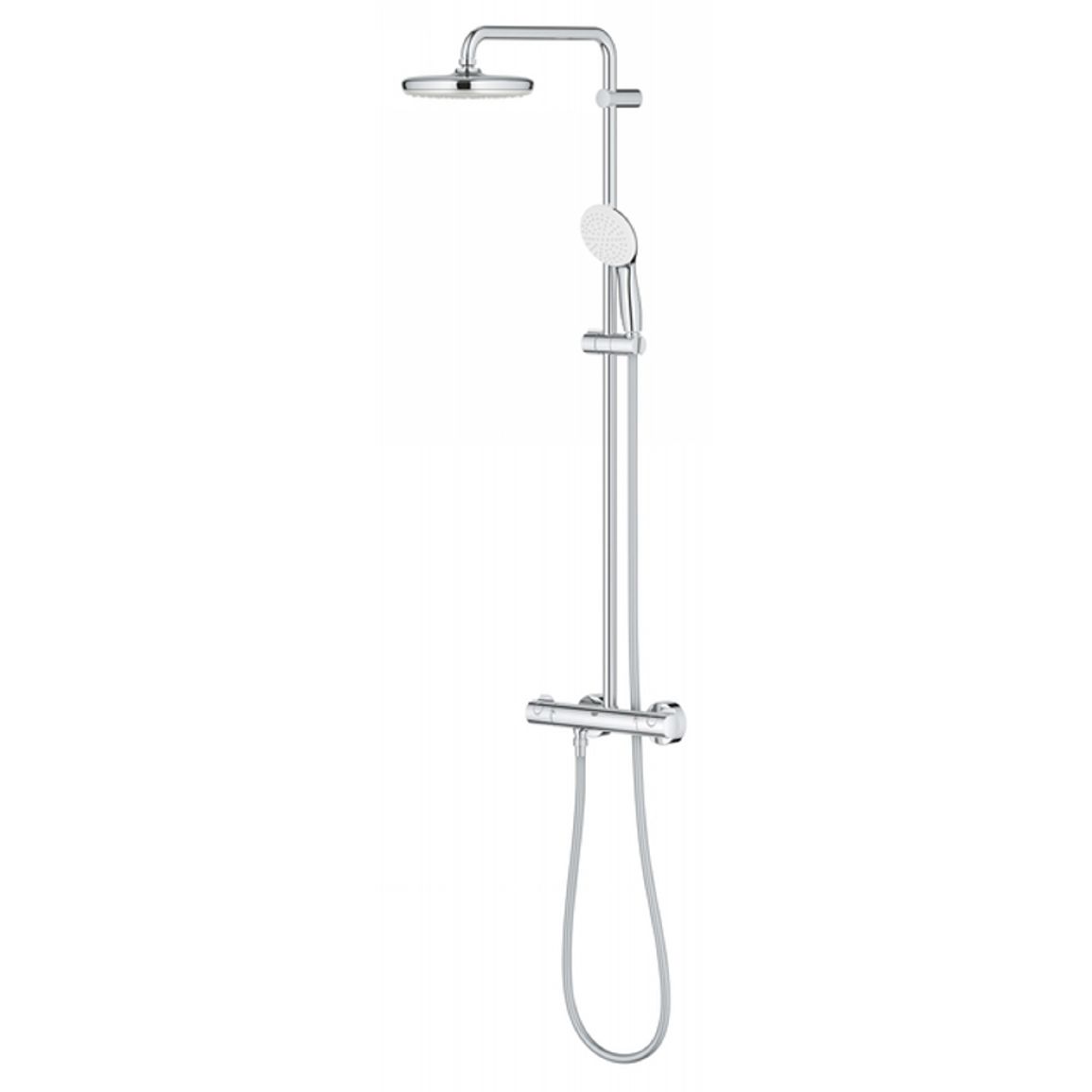 Душевая система Tempesta System 210 с термостатом для настенного монтажа, хром Grohe (26811001)
