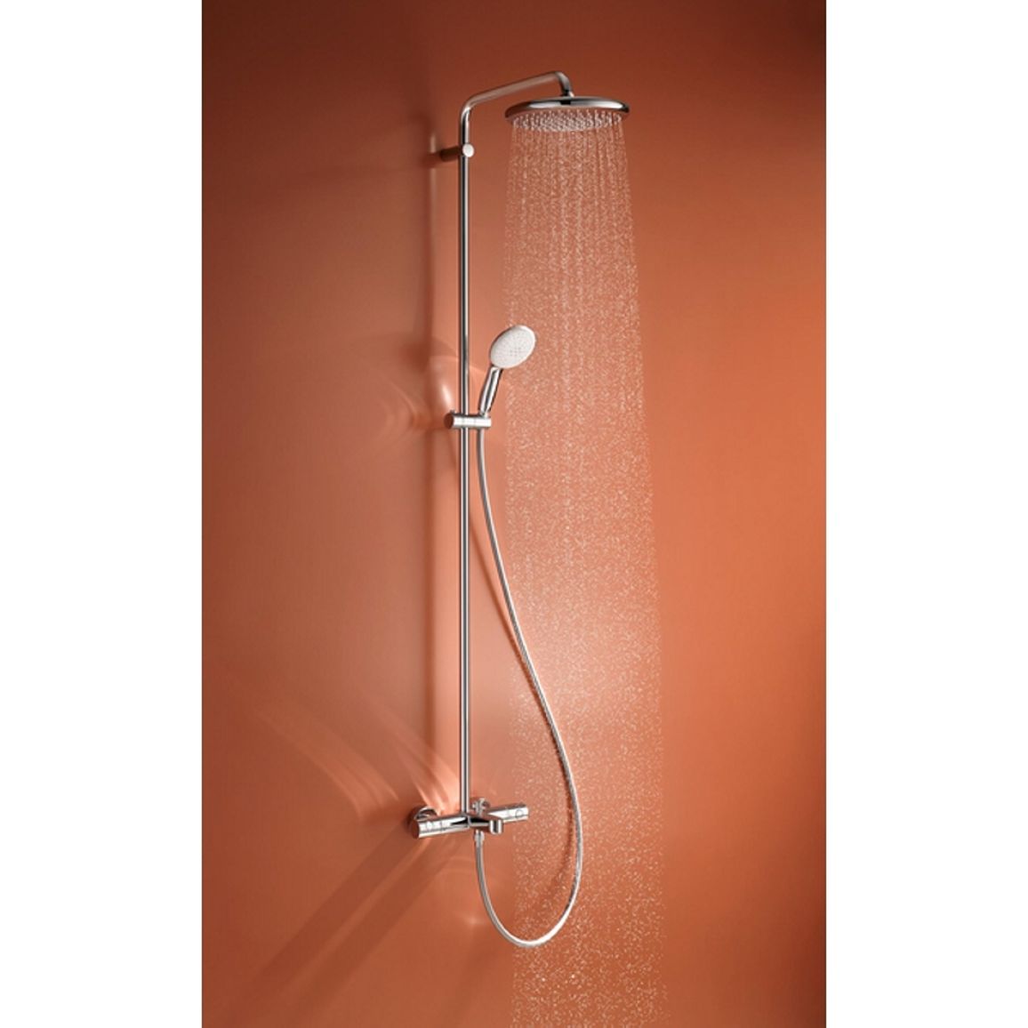Душевая система с термостатом Tempesta 250 shower system THM bath 9,5l, хром Grohe (26672001) Душевая система с термостатом Tempesta 250 shower system THM bath 9,5l, хром Grohe (26672001)