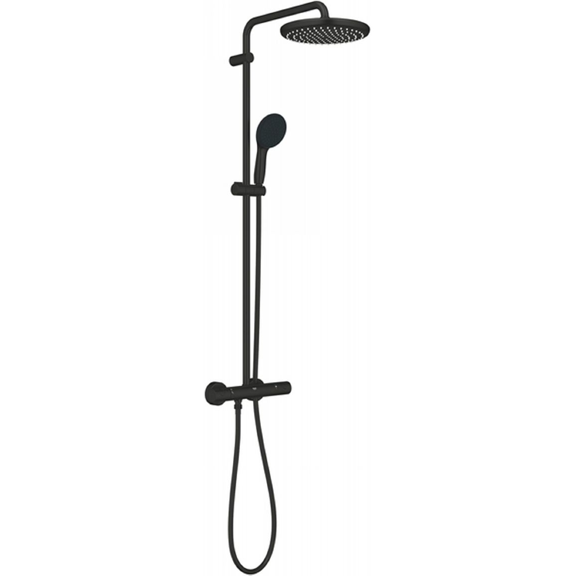 Душевая система Tempesta System 250 с термостатом, черный матовый Grohe (266702431) Душевая система Tempesta System 250 с термостатом, черный матовый Grohe (266702431)