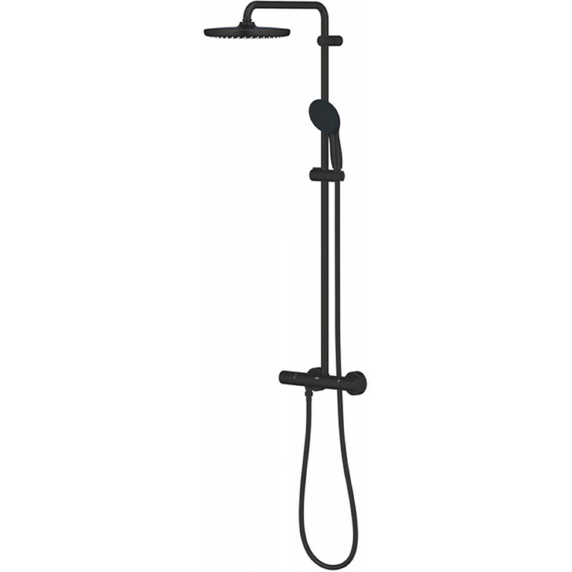 Душевая система Tempesta System 250 с термостатом, черный матовый Grohe (266702431) Душевая система Tempesta System 250 с термостатом, черный матовый Grohe (266702431)