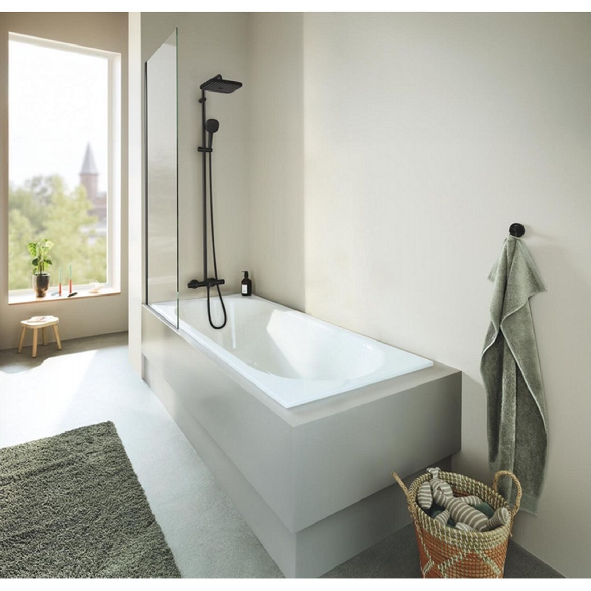 Душевая система Tempesta System 250 Cube с термостатом, черный матовый Grohe (266912431) Душевая система Tempesta System 250 Cube с термостатом, черный матовый Grohe (266912431)