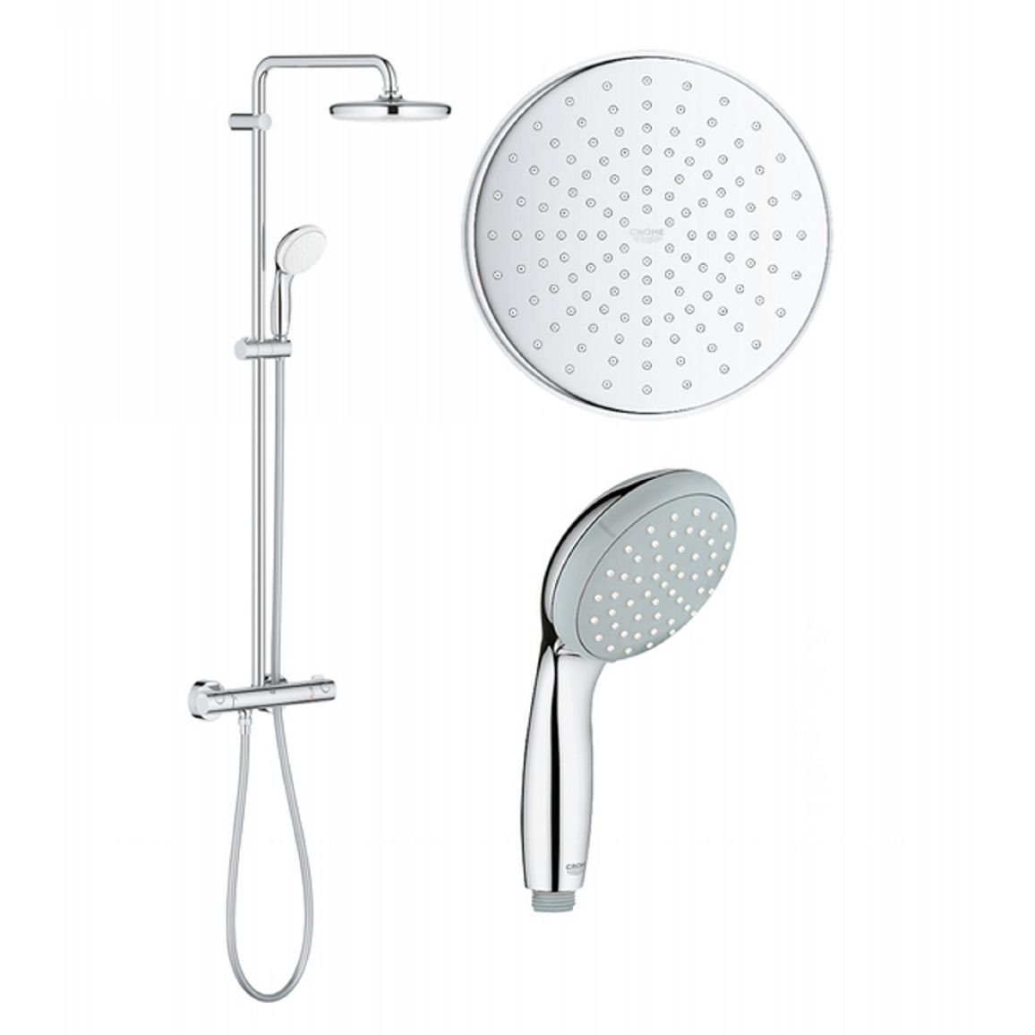 Душевая система BauClassic 210 с термостатом, хром Grohe (26699000) Душевая система BauClassic 210 с термостатом, хром Grohe (26699000)