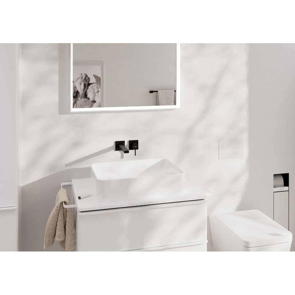 Смеситель Tecturis E 225 для умывальника из стены Matt Black Hansgrohe (73051670) Смеситель Tecturis E 225 для умывальника из стены Matt Black Hansgrohe (73051670)