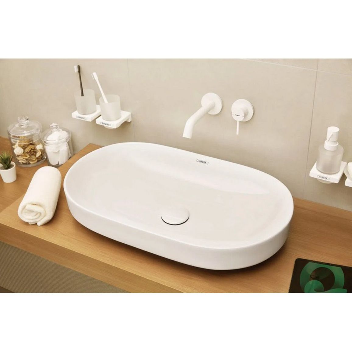 Смеситель Tecturis S 165 для умывальника из стены Matt White Hansgrohe (73350700) Смеситель Tecturis S 165 для умывальника из стены Matt White Hansgrohe (73350700)