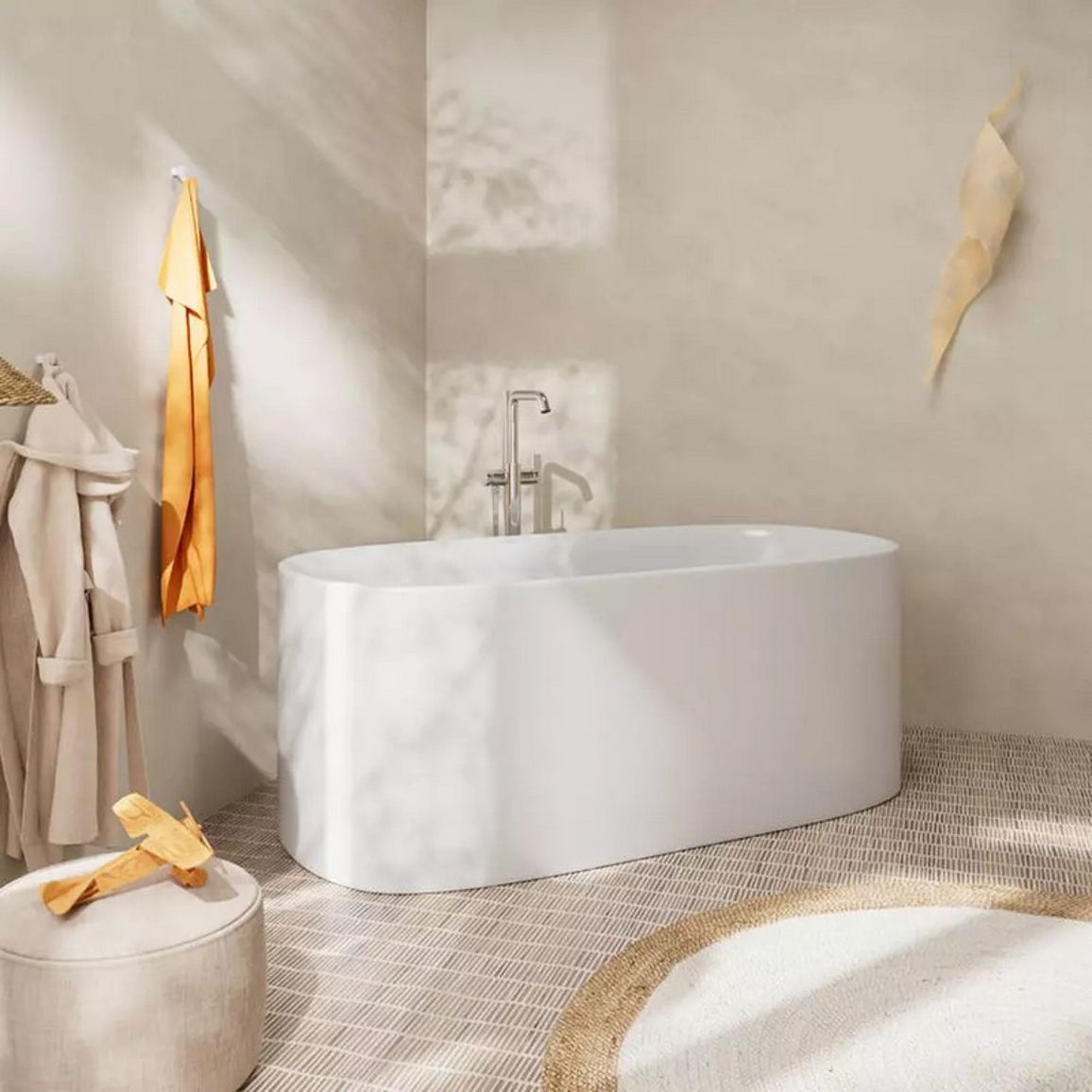 Смеситель для ванны Tecturis S напольный Chrome Hansgrohe (73440000) Смеситель для ванны Tecturis S напольный Chrome Hansgrohe (73440000)