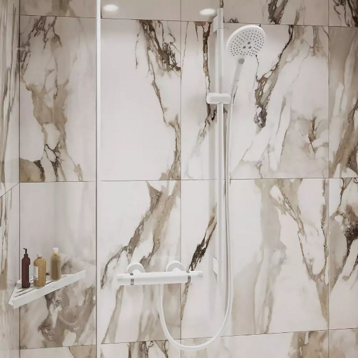 Термостат для душу Ecostat Matt White Hansgrohe (13116700) Термостат для душу Ecostat Matt White Hansgrohe (13116700)