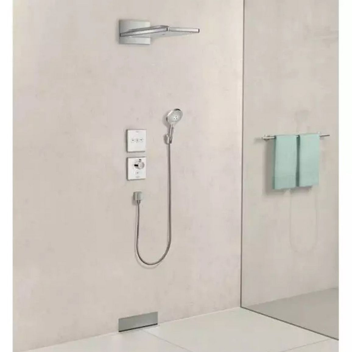 Термостат ShowerSelect Highflow White Chrome Hansgrohe (15735400) Термостат ShowerSelect Highflow White Chrome Hansgrohe (15735400)