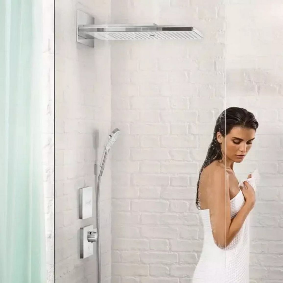 Термостат ShowerSelect Highflow White Chrome Hansgrohe (15735400) Термостат ShowerSelect Highflow White Chrome Hansgrohe (15735400)