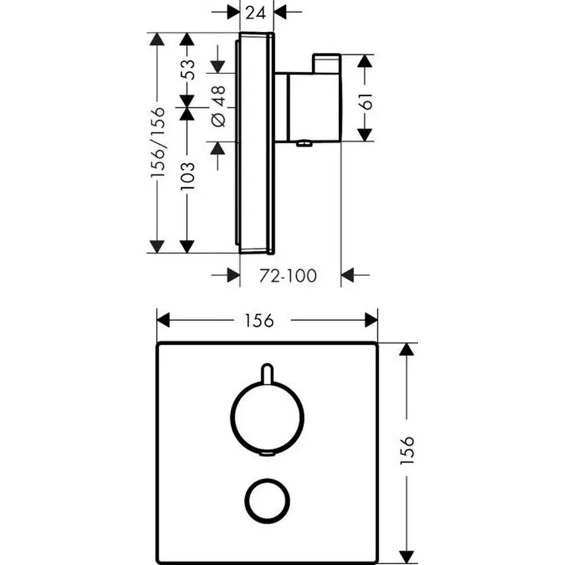 Термостат ShowerSelect Highflow White Chrome Hansgrohe (15735400) Термостат ShowerSelect Highflow White Chrome Hansgrohe (15735400)