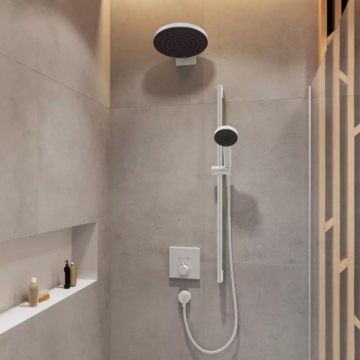 Термостат ShowerSelect Matt White Hansgrohe (15763700) Термостат ShowerSelect Matt White Hansgrohe (15763700)