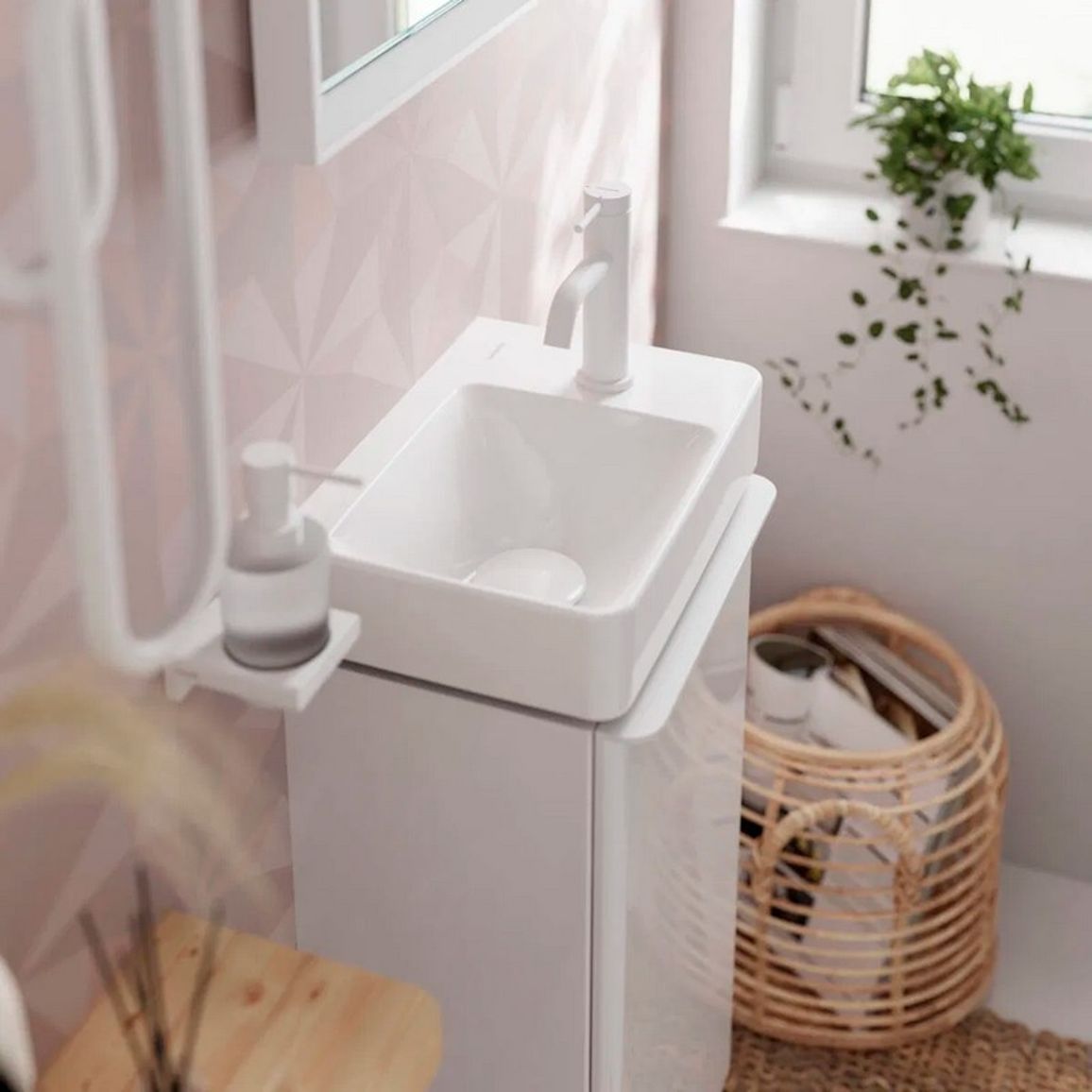 Смеситель Tecturis S 110 CoolStart без донного клапана Matt White Hansgrohe (73312700) Смеситель Tecturis S 110 CoolStart без донного клапана Matt White Hansgrohe (73312700)