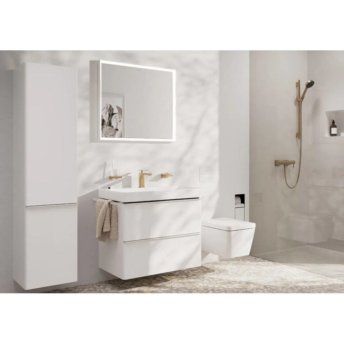 Змішувач для умивальника Tecturis E 110 CoolStart Brushed Bronze Hansgrohe (73014140) Змішувач для умивальника Tecturis E 110 CoolStart Brushed Bronze Hansgrohe (73014140)