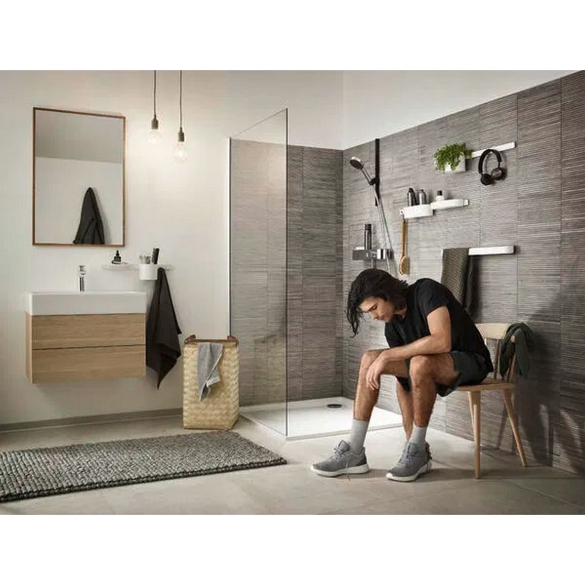 Термостат ShowerTablet Select 400 мм для душу, Brushed Bronze Hansgrohe (24360140) Термостат ShowerTablet Select 400 мм для душу, Brushed Bronze Hansgrohe (24360140)