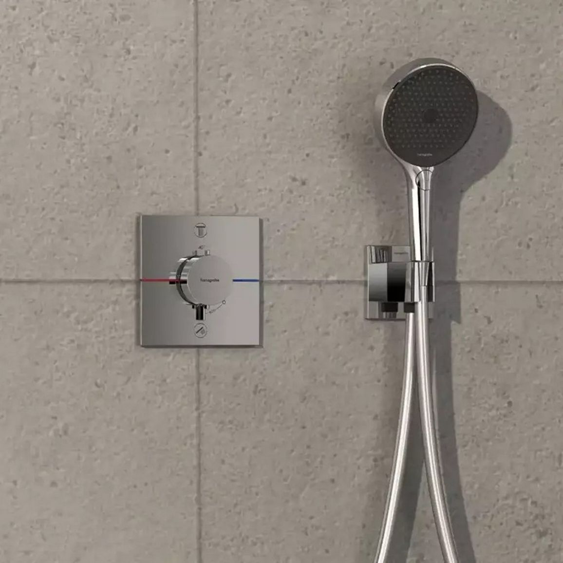 Термостат скрытого монтажа ShowerSelect Comfort E на 2 функции Chrome Hansgrohe (15572000)