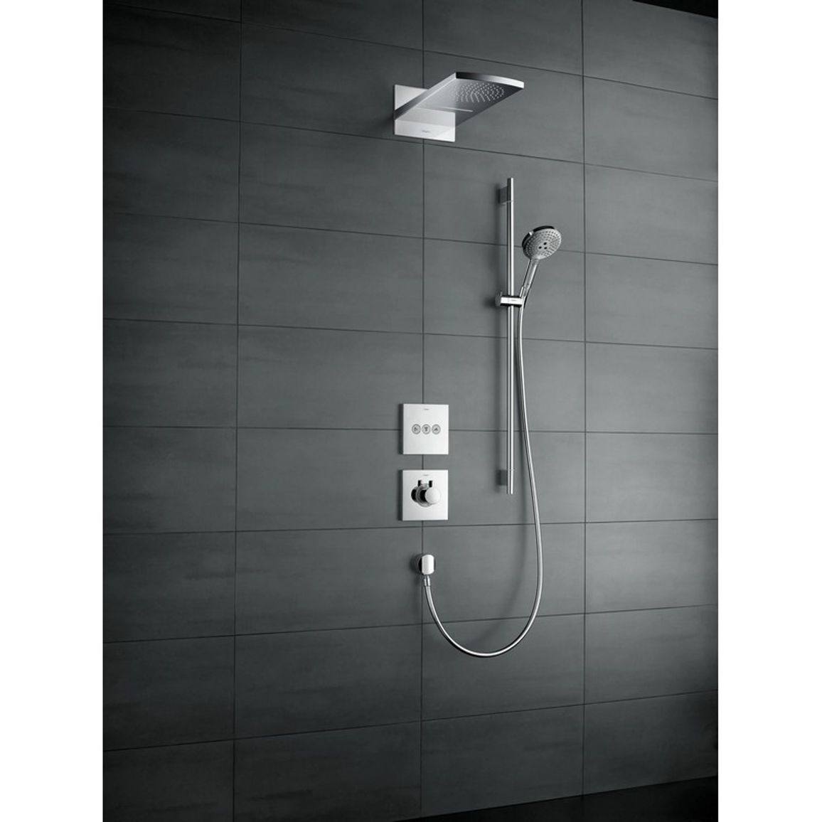Термостат скрытого монтажа ShowerSelect High Flow Brushed Black Chrome Hansgrohe (15760340) Термостат скрытого монтажа ShowerSelect High Flow Brushed Black Chrome Hansgrohe (15760340)