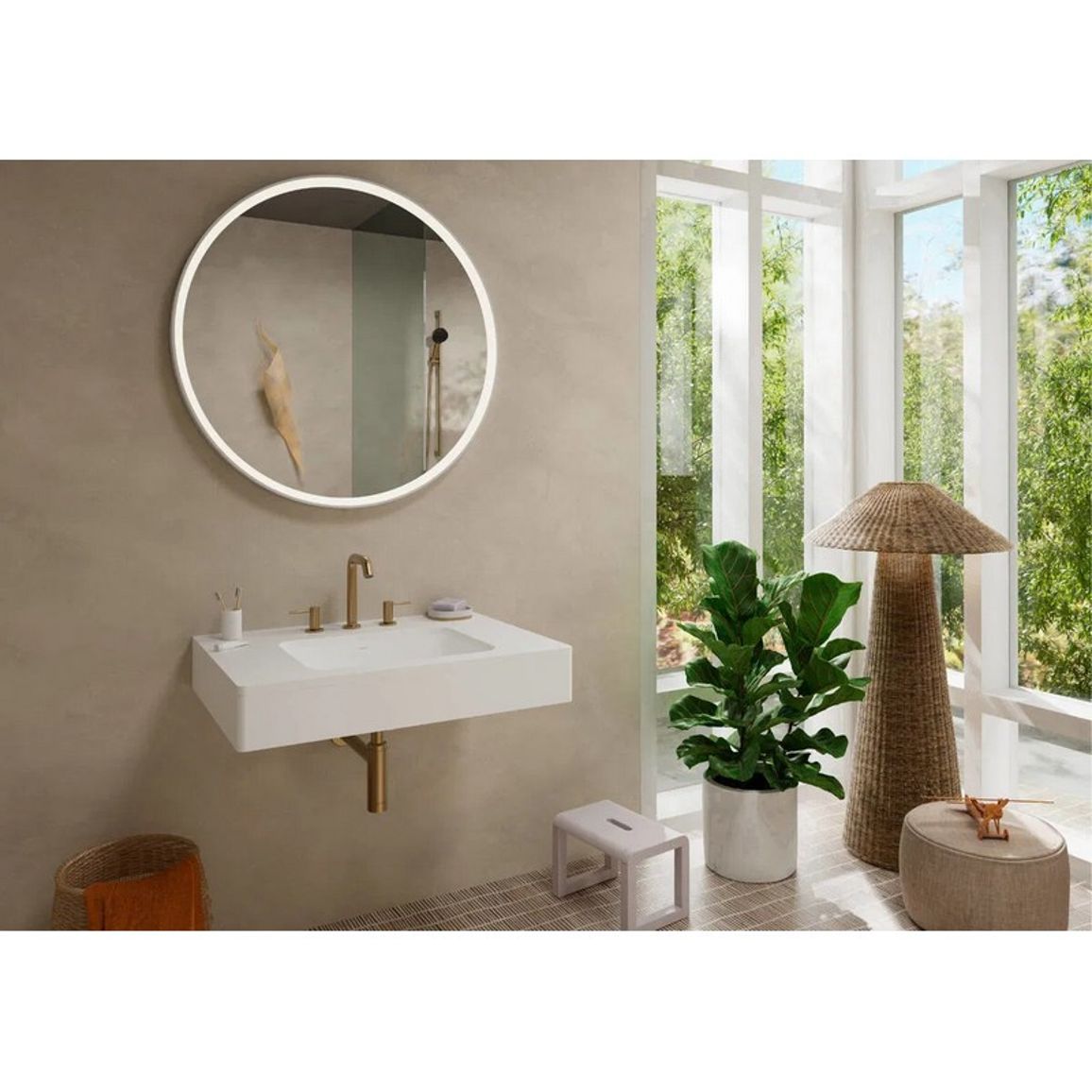 Смеситель для умывальника Tecturis S на 3 отверстия Brushed Bronze Hansgrohe (73330140) Смеситель для умывальника Tecturis S на 3 отверстия Brushed Bronze Hansgrohe (73330140)