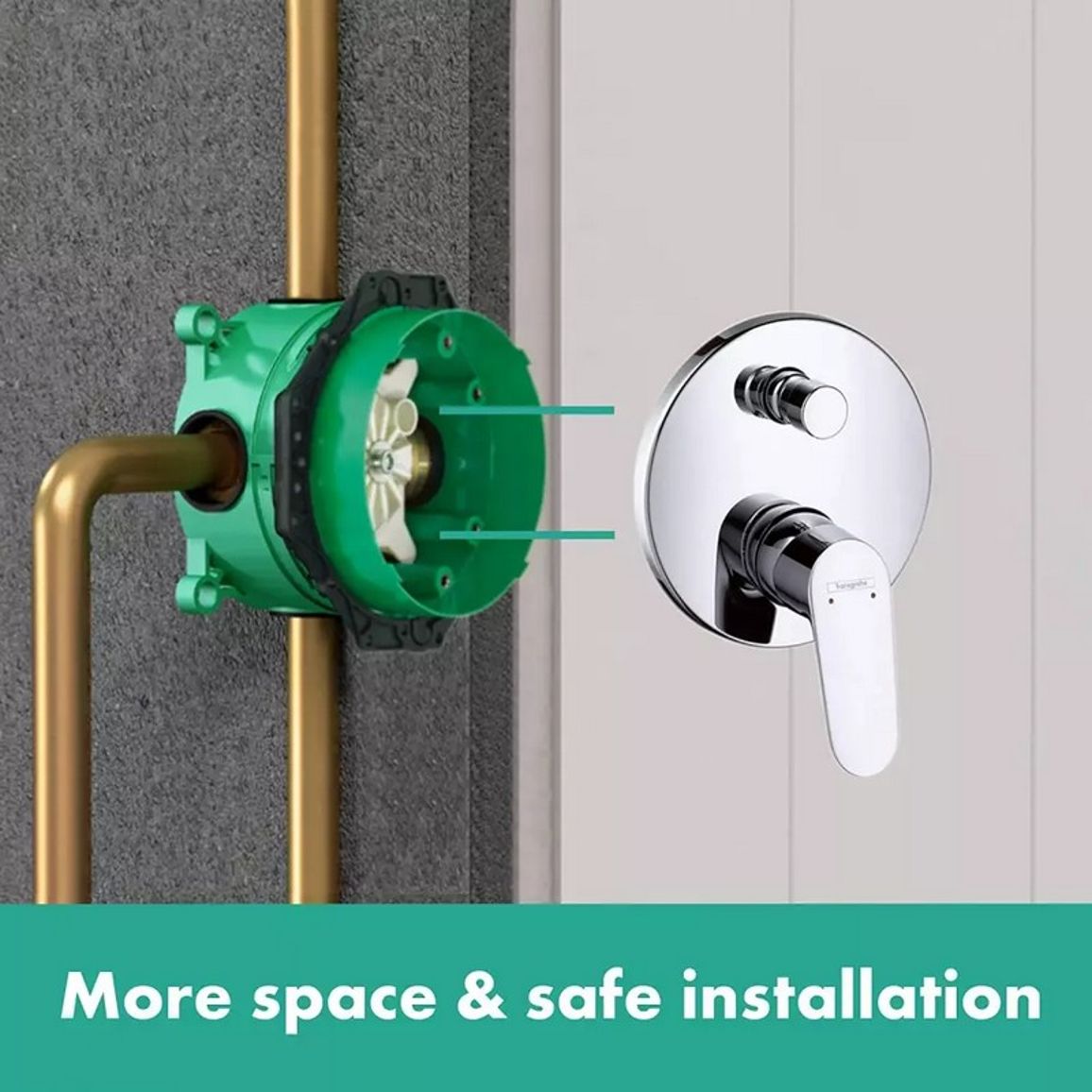 Смеситель для ванны Focus E Chrome Hansgrohe (31945000) Смеситель для ванны Focus E Chrome Hansgrohe (31945000)