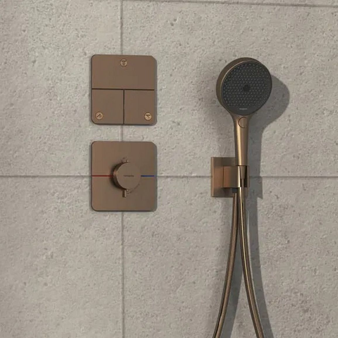 Термостат на 1 потребитель ShowerSelect Comfort Q для душа Brushed Bronze Hansgrohe (15588140) Термостат на 1 потребитель ShowerSelect Comfort Q для душа Brushed Bronze Hansgrohe (15588140)