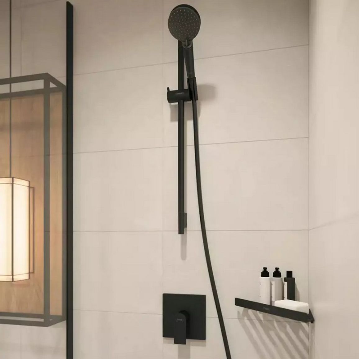 Смеситель для душа Vernis Shape скрытого монтажа Matt Black Hansgrohe (71668670)