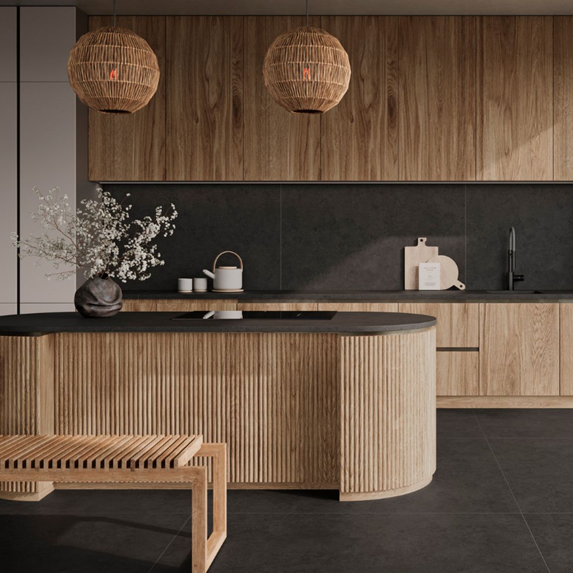 Керамогранит Inalco Mauna Antracita DT natural 4 мм 3200Х1600 Керамогранит Inalco Mauna Antracita DT natural 4 мм 3200Х1600