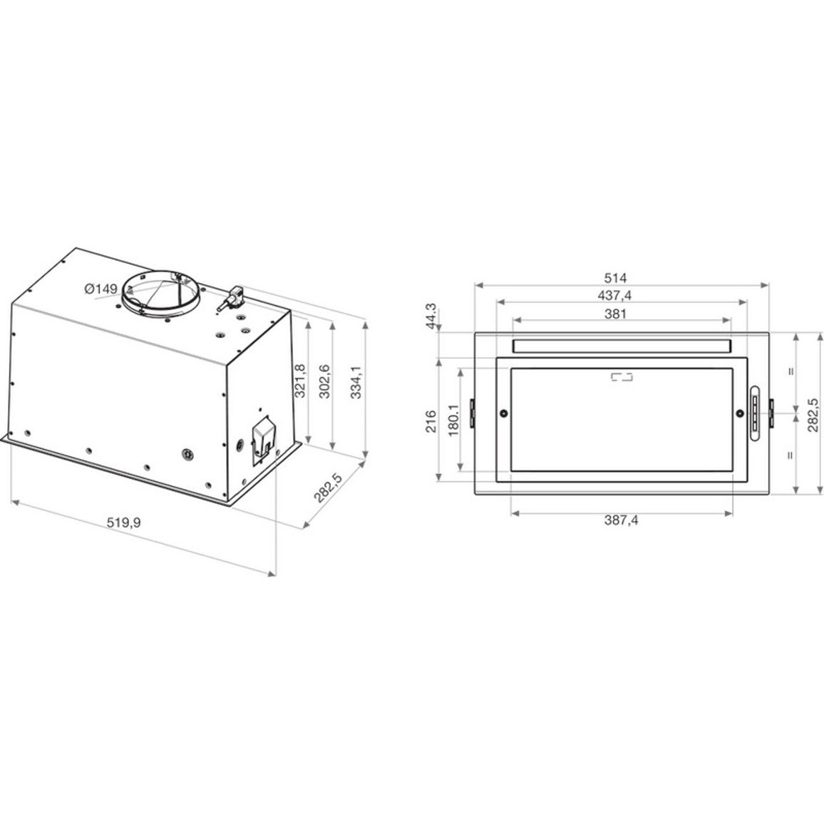 Вытяжка встроенная WCT3 63F LTK Whirlpool