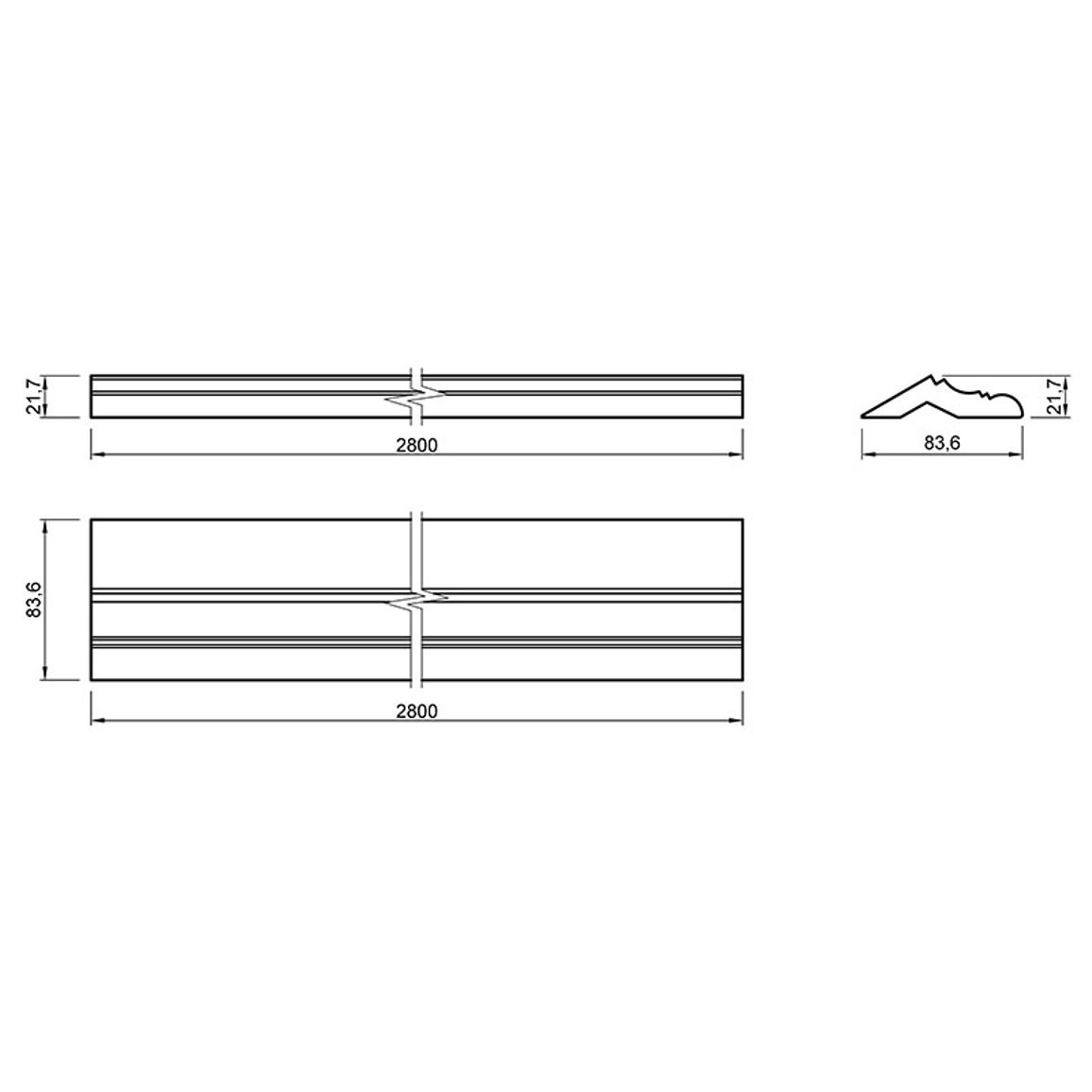 Карниз МДФ AGT MP-1210 3017 Таймлес supramat 2800х84х22 мм (уп.6 шт.) Карниз МДФ AGT MP-1210 3017 Таймлес supramat 2800х84х22 мм (уп.6 шт.)