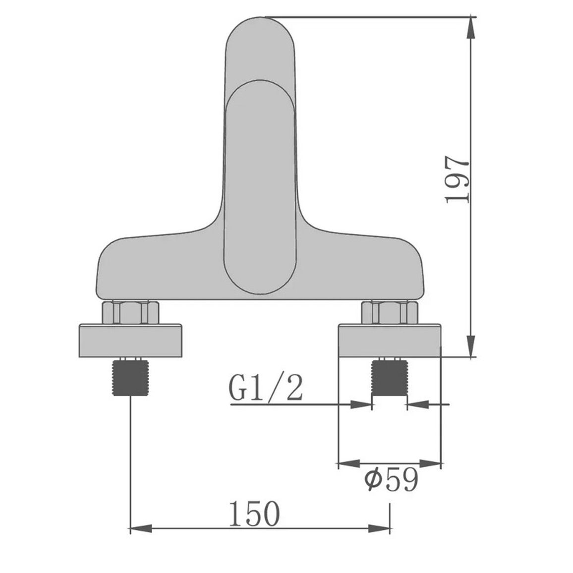 Змішувач Modena 10402 Graphite Fabiano