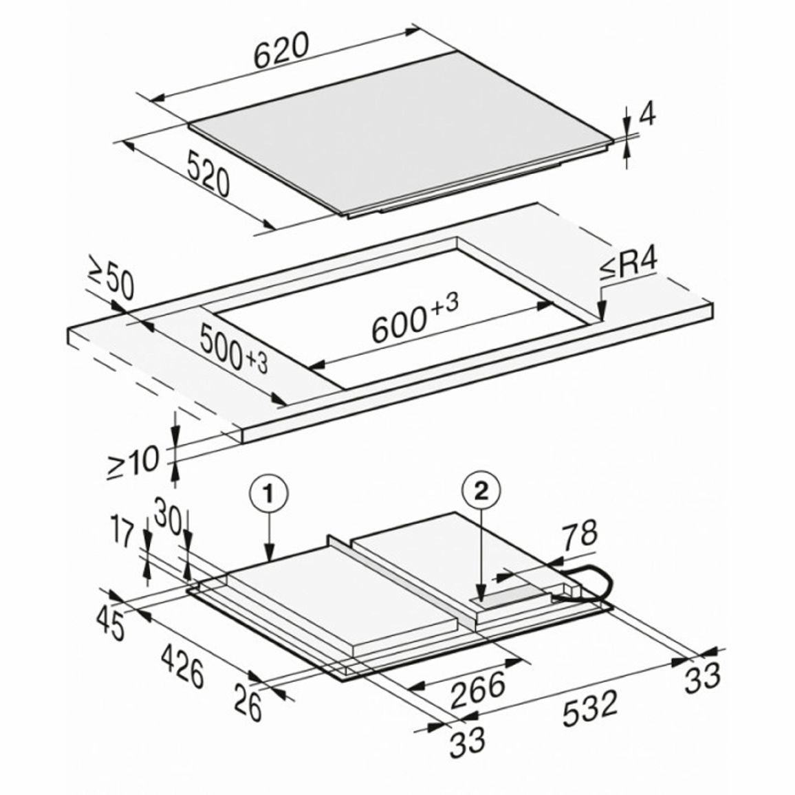 Индукционная варочная поверхность KM 7867-1 FL Diamond Miele Индукционная варочная поверхность KM 7867-1 FL Diamond Miele
