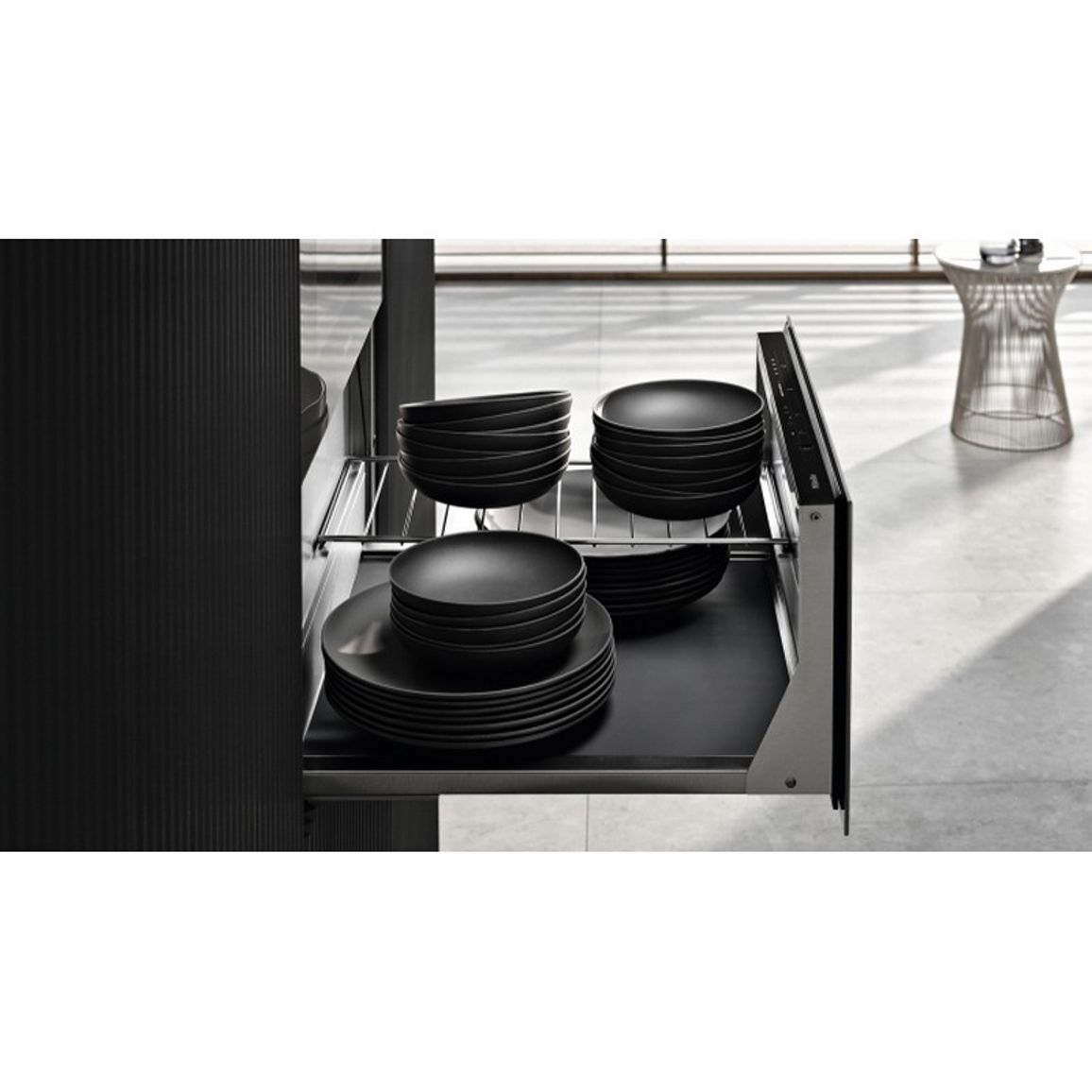 Шафа для підігріву посуду ESW 7020 чорний обсидіан матовий Miele Шафа для підігріву посуду ESW 7020 чорний обсидіан матовий Miele