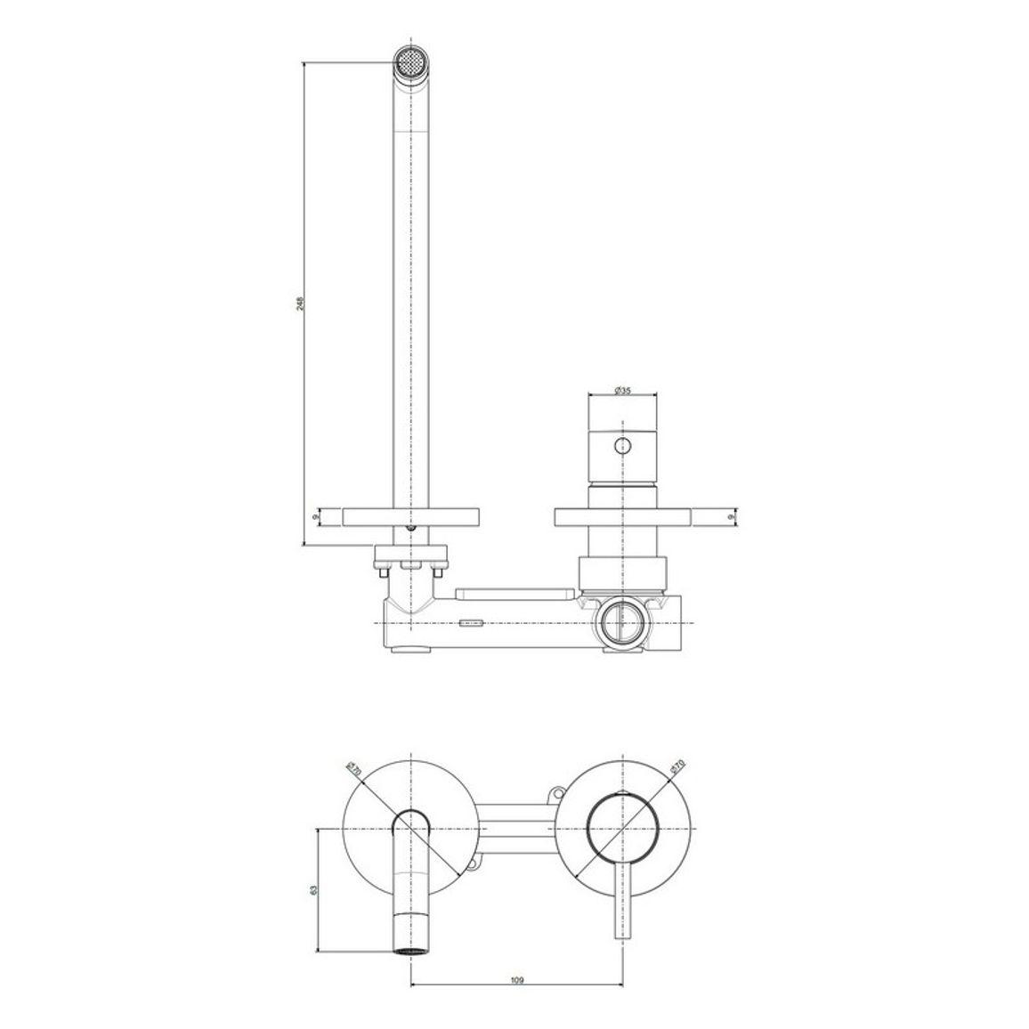 Смеситель для раковины Light 245, черный (LIG106NO70) Paffoni Смеситель для раковины Light 245, черный (LIG106NO70) Paffoni