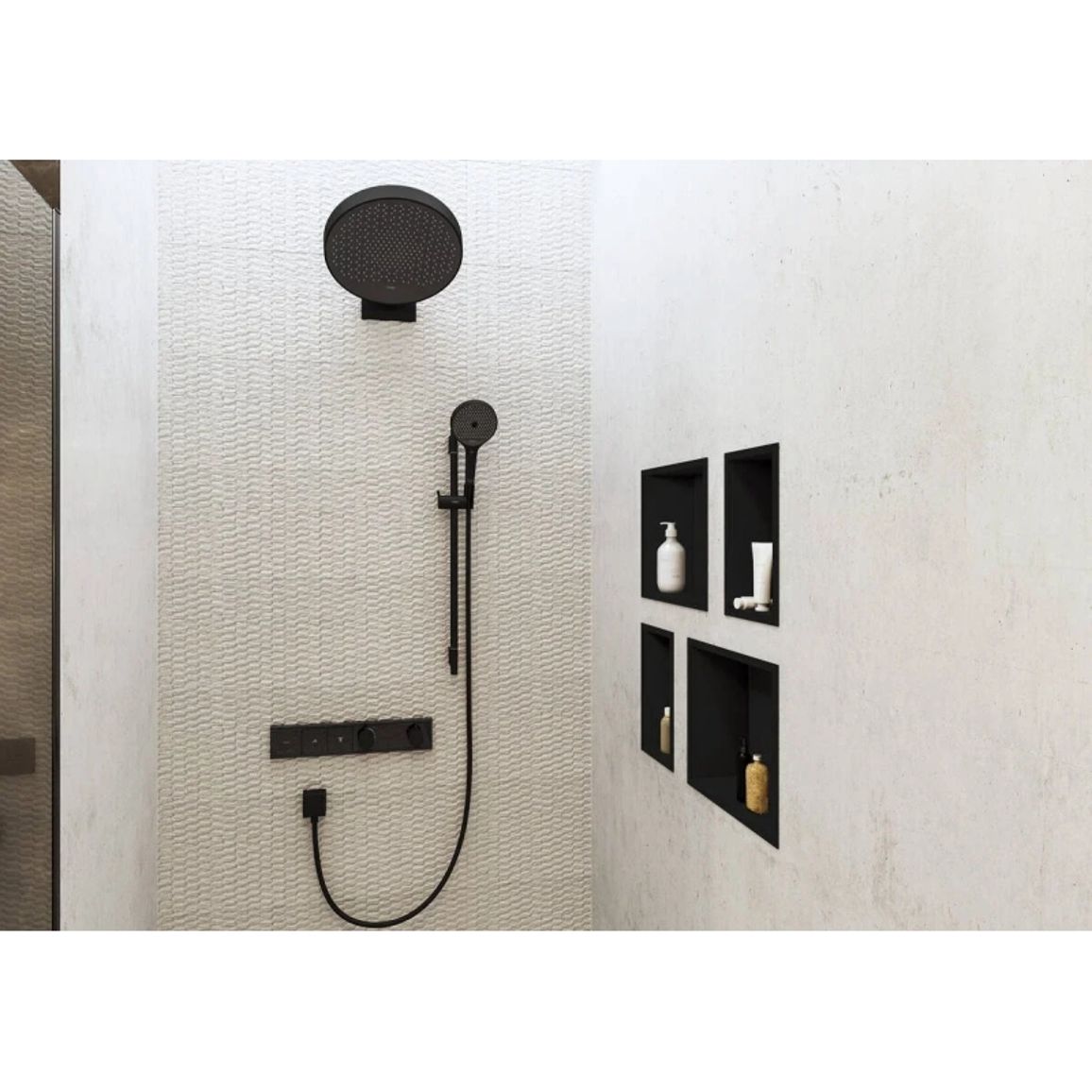 Ручний душ Hansgrohe Rainfinity 130 3jet EcoSmart Matt Black Hansgrohe (26864670) Ручний душ Hansgrohe Rainfinity 130 3jet EcoSmart Matt Black Hansgrohe (26864670)