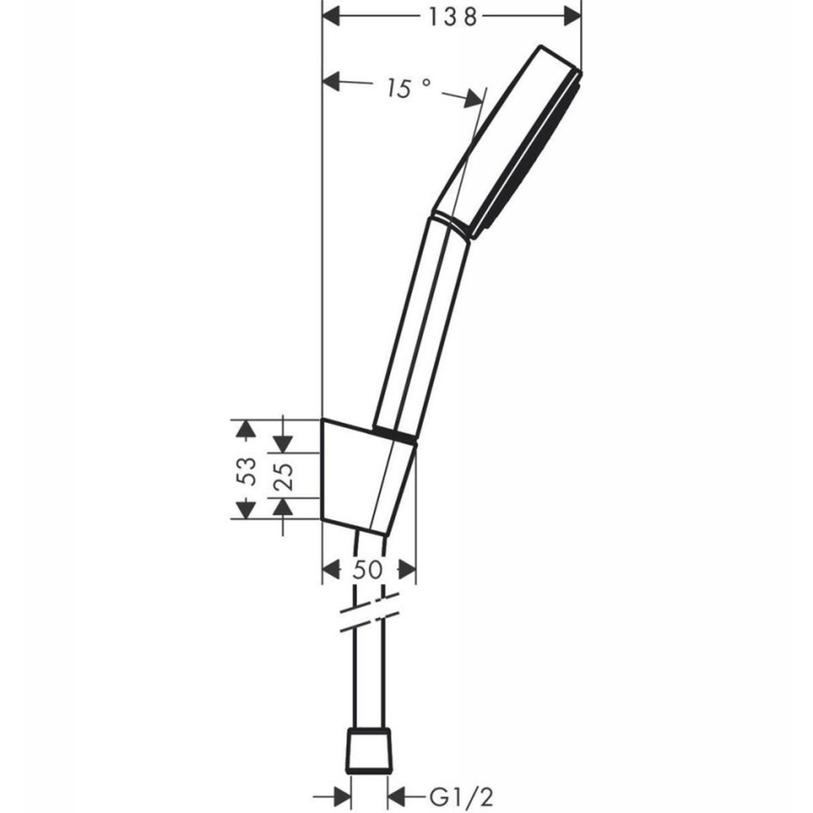Душовий набір Hansgrohe Pulsify 105 1jet Porter 1.25 м  Matt Black Hansgrohe (24301670)