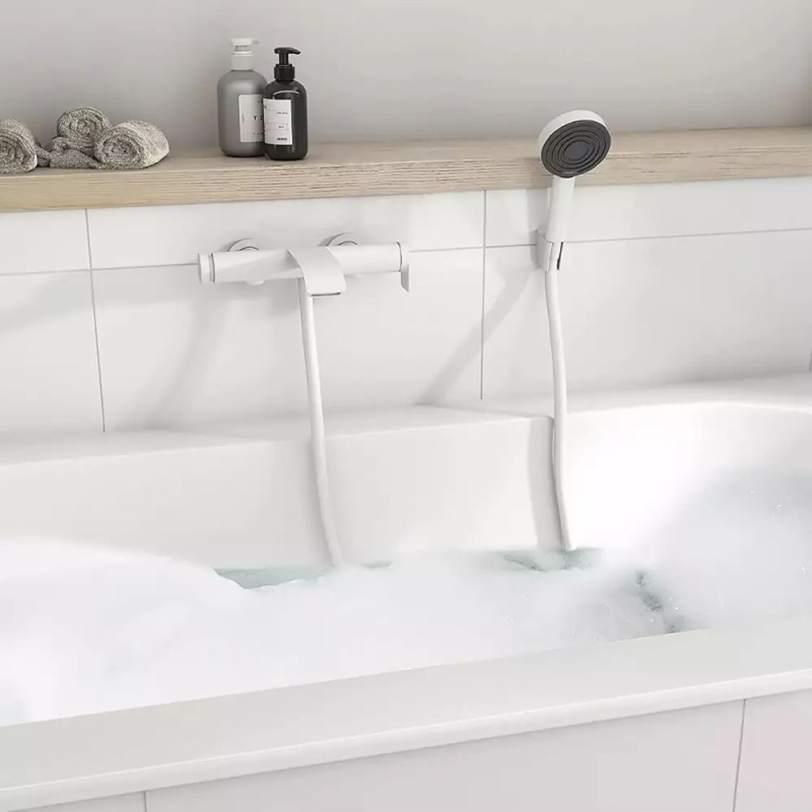 Душовий набір Hansgrohe Pulsify 105 1jet Porter 1.25 м  Matt White Hansgrohe (24301700)