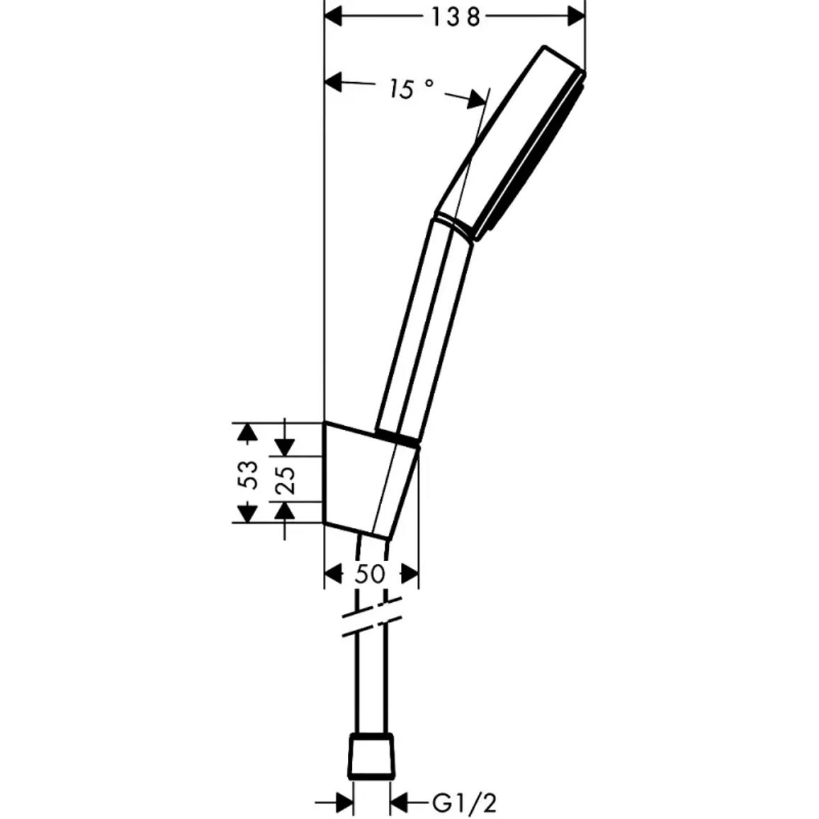 Душовий набір Hansgrohe Pulsify 105 1jet Porter 1.25 м  Matt White Hansgrohe (24301700)