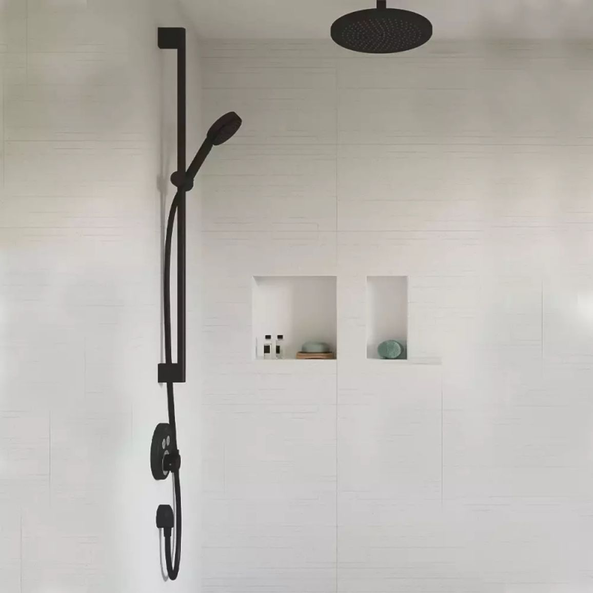 Душовий набір Hansgrohe Pulsify Select Relaxation 105 3jet 90 см  Matt Black Hansgrohe (24170670)